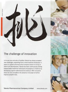 Anzeige von Takeda Pharmaceutical im Time Magazin